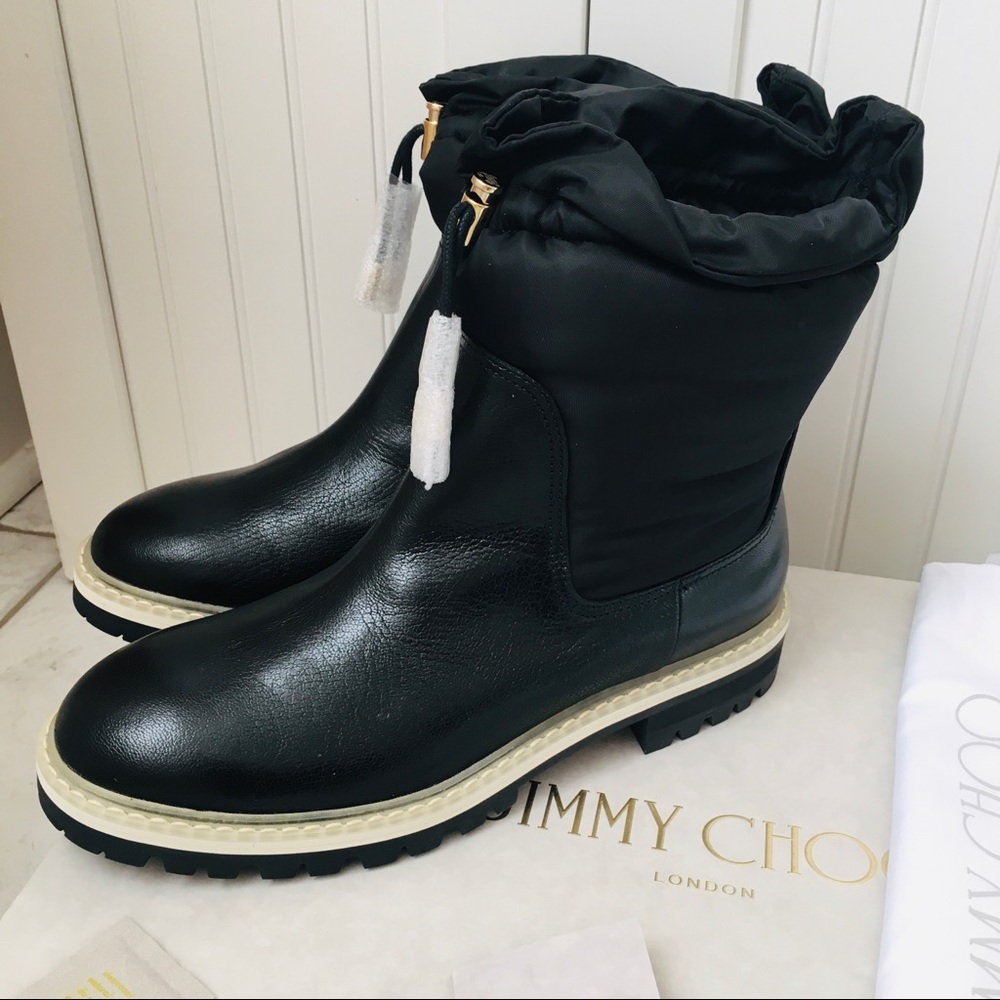 Jimmy Choo BAO Women’s Black Flat Ankle Boots - Picture 2 of 16